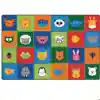 KIDSoft™ Animal Patchwork Rug, Primary Colors, Rectangle 6' x 9'