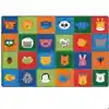 KIDSoft™ Animal Patchwork Rug, Primary Colors, Rectangle 8' x 12'