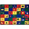 Blocks of Fun Classroom Rug, Rectangle 4'5" x 5'10"