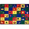 Blocks of Fun Classroom Rug, Rectangle 8'4" x 11'8"