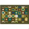 Calming Circles Classroom Rug, Nature's Colors, Rectangle 8' x 12'