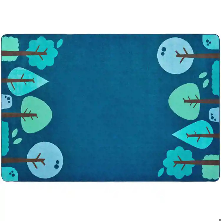 KIDSoft™ Tranquil Trees Rug, Blue, Rectangle 6' x 9'