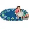 KIDSoft™ Tranquil Trees Rug, Blue, Oval 7'6" x 12'