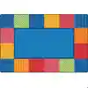 KIDSoft™ Pattern Blocks Rug, Primary, Rectangle 8' x 12'