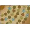 Radiating Alphabet Circles Seating Rug, Natures Colors, Rectangle 7'6" x 12'