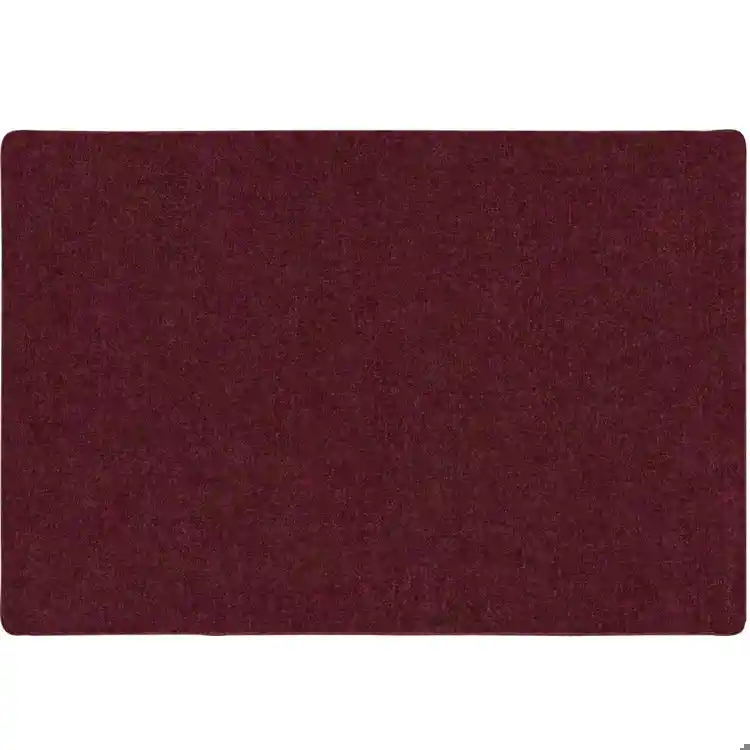 Mt. St. Helens Solid Color Classroom Carpet Collection, Cranberry, Rectangle 6' x 9'