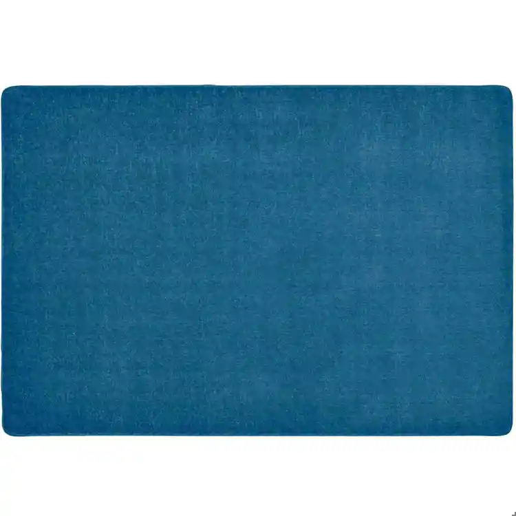 Mt. St. Helens Solid Color Classroom Carpet Collection, Marine Blue, Rectangle 6' x 9'