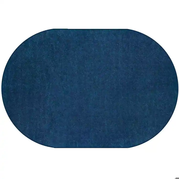 Mt. St. Helens Solid Color Classroom Carpet Collection, Blueberry, Oval 7'6"  x 12'