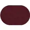 Mt. St. Helens Solid Color Classroom Carpet Collection, Cranberry, Oval 7'6"  x 12'