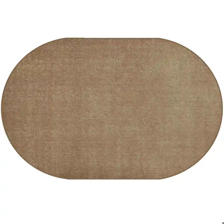 Mt. St. Helens Solid Color Classroom Carpet Collection, Sahara, Oval 7'6"  x 12'