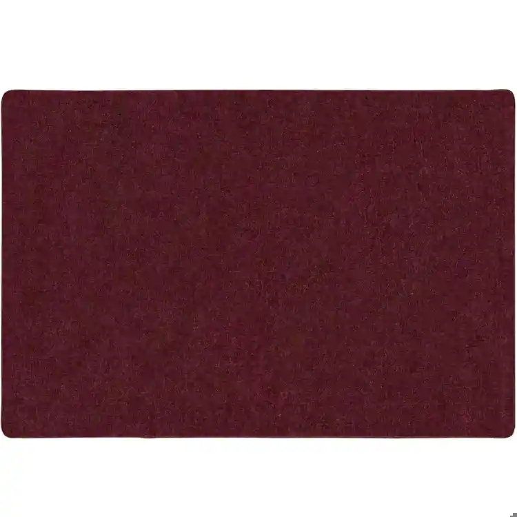 Mt. St. Helens Solid Color Classroom Carpet Collection, Cranberry, Rectangle 7'6" x 12'