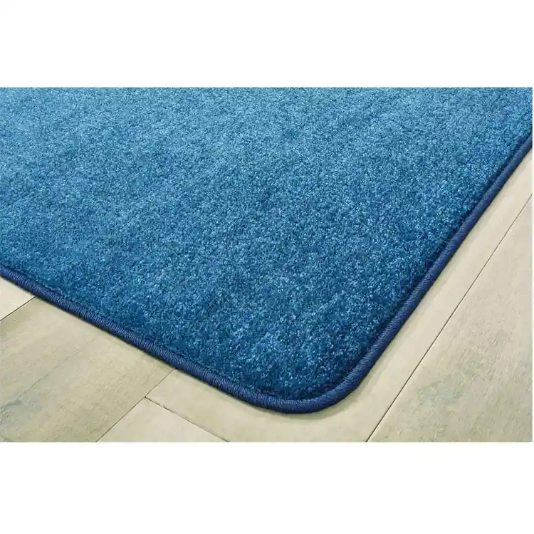 Mt. St. Helens Solid Color Classroom Carpet Collection, Marine Blue, Rectangle 7'6" x 12'