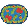 ABC Caterpillar Classroom Rug, Oval 8'3" x 11'8"