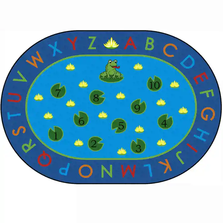 Hip Hop To The Top Classroom Rug, Oval 8'3" x 11'8"