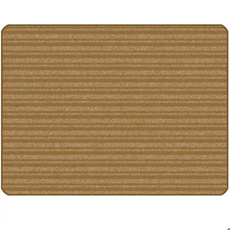 KIDSoft Subtle Stripes Rug Brown Tan 4' x 6'