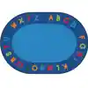 Alphabet Circletime Classroom Rug, Oval 6' x 9'