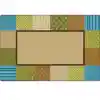 KIDSoft™ Pattern Blocks Rug, Nature's Colors, Rectangle 6' x 9'