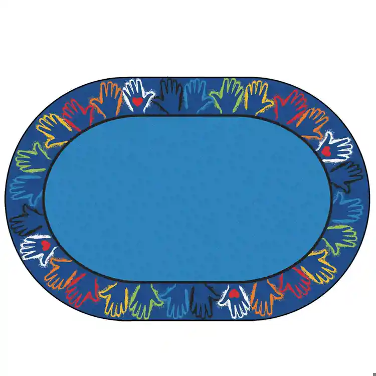 Hands Together Rug, Oval 8' x 12'