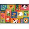 KIDSoft™ Animal Sounds Classroom Rug, Rectangle 4' x 6'