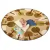 KIDSoft™ Tranquil Trees Rug, Tan, Round 6'