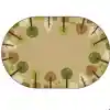 KIDSoft™ Tranquil Trees Rug, Tan, Oval 4' x 6'