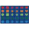 Simple Shapes Seating Classroom Rug, Rectangle 7'6" x 12'