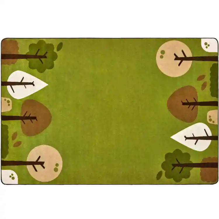 KIDSoft™ Tranquil Trees Rug, Green, Rectangle 6' x 9'