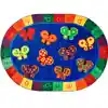 KIDSoft™ 123 ABC Butterfly Classroom Rug, Oval 3'10" x 5'5"