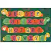 KID$ Value Classroom Rugs™, Caterpillar Friends Green, Rectangle 3' x 4'6"