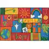 KID$ Value Classroom Rugs™, Inspirational Patchwork, Rectangle 3' x 4'6"