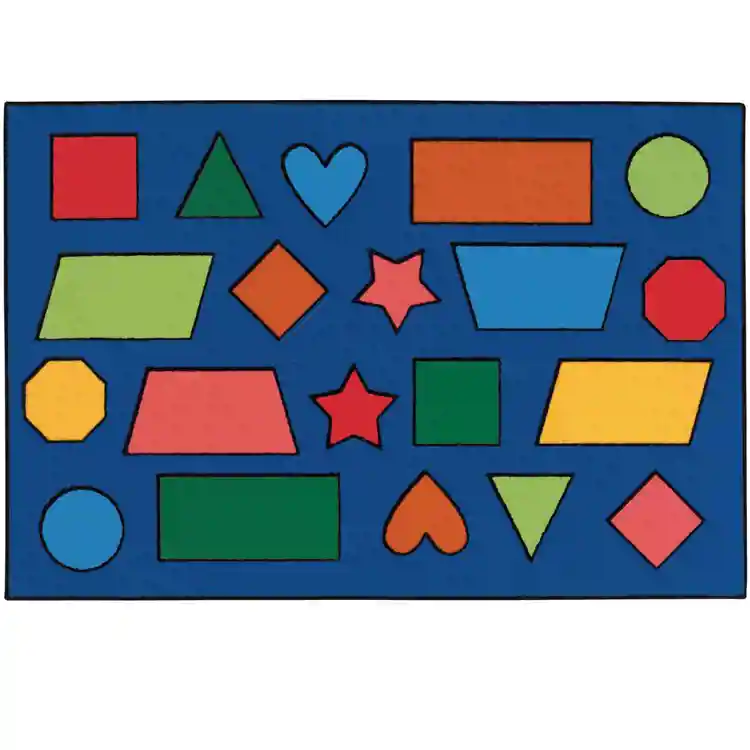 KID$ Value Classroom Rugs™, Color Shapes, Rectangle 3' x 4'6"