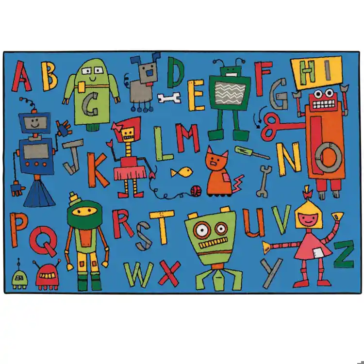 KID$ Value Classroom Rugs™, Reading Robots