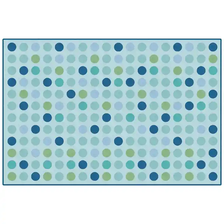 KID$ Value Classroom Rugs™, Microdots, Rectangle 3' x 4'6" Light Blue