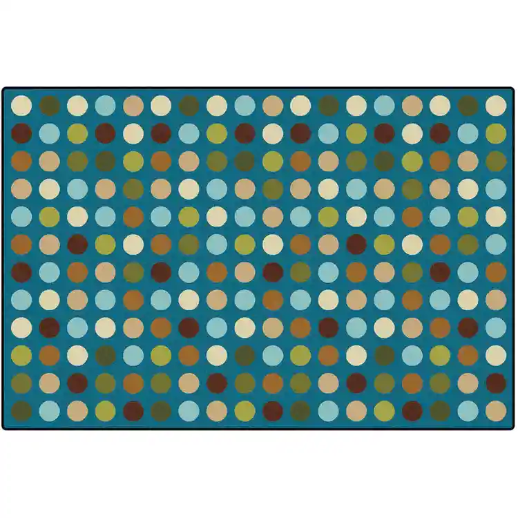 KID$ Value Classroom Rugs™, Microdots, Rectangle 3' x 4'6" Teal