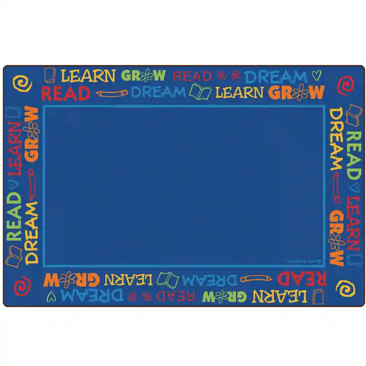 Read to Dream Border Classroom Rug, Rectangle 4' x 6'