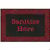 Healthy Habits Collection™ Sanitize Here Mat, Red & Black