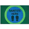 Healthy Habits Collection Sanitize Here Dot Mat, Rectangle 3' x 4' 6"