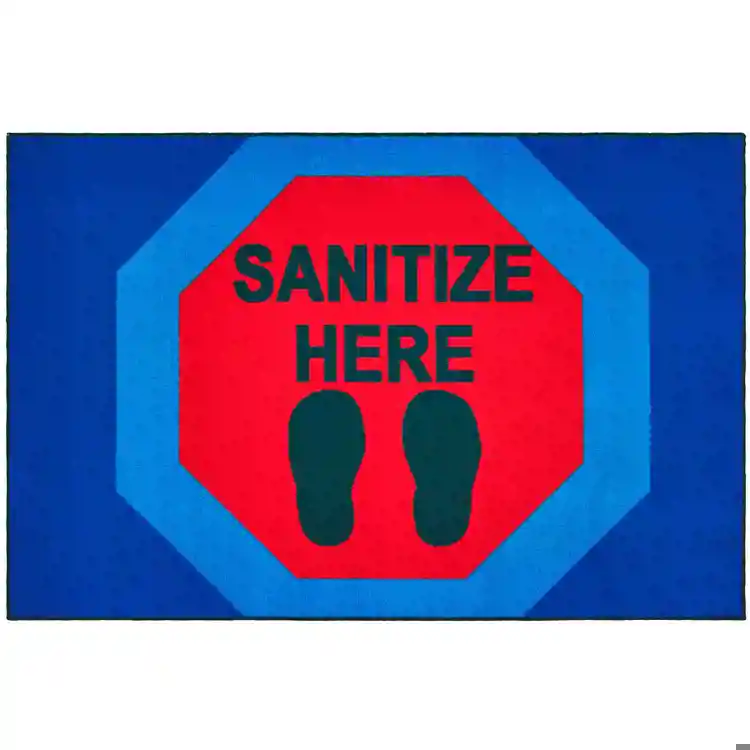 Healthy Habits Collection™ Stop & Sanitize Here Mat, Rectangle 3' x 4' 6"