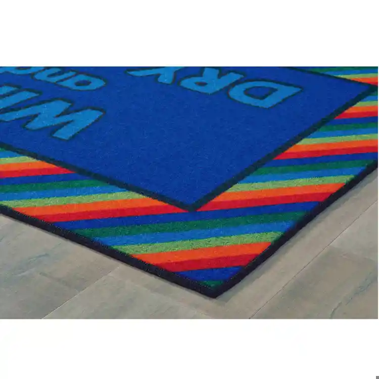 Healthy Habits Collection™ Wipe & Dry Mat, Rainbow Striped