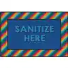 Healthy Habits Collection™ Sanitize Here Mat, Rainbow Stripe