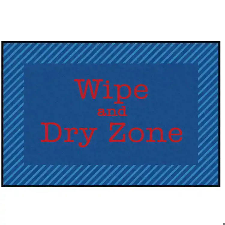 Healthy Habits Collection™ Wipe & Dry Mat,  Blue & Red