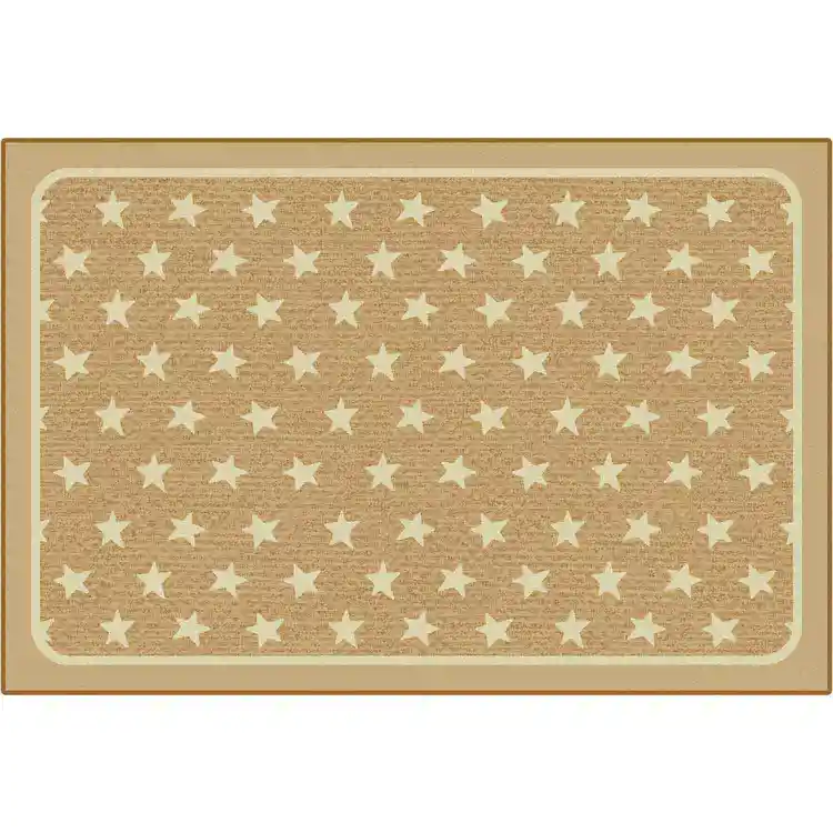 KID$ Value Classroom Rugs™, Super Stars, Rectangle 3' x 4' 6" Brown