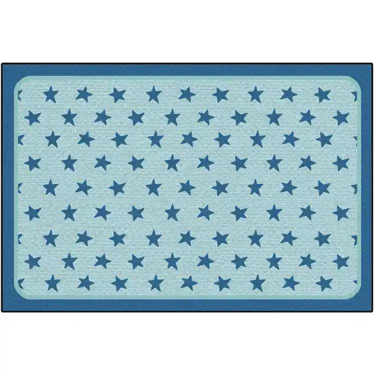 KID$ Value Classroom Rugs™, Super Stars, Rectangle 3' x 4' 6" Dark Blue