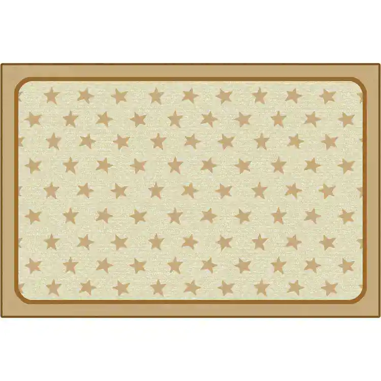 KID$ Value Classroom Rugs™, Super Stars, Rectangle 3' x 4' 6" Tan