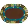 Learning Blocks Classroom Rug, Nature's Colors, Oval 6' x 9'