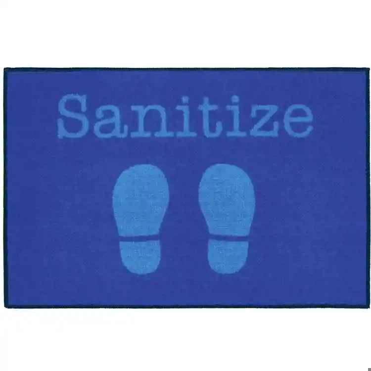 Healthy Habits Collection™ Stand to Sanitize Mat, Blue Shoes