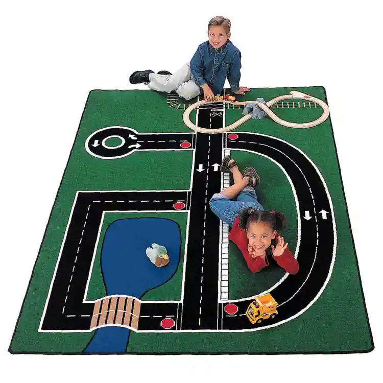 Neighborhood Classroom Rug, Rectangle 5'10" x 8'4"