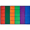 Colorful Rows Seating Classroom Rug, Rectangle 8'4" x 13'4" (Seats 30)