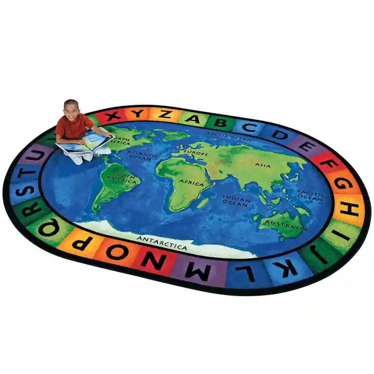 Circletime Around the World Rug, Oval 6'9" x 9'5"