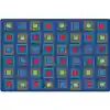 Primary Squares Seating Rug, Rectangle 4' x 6'